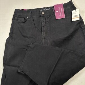 Gloria Vanderbilt Amanda Capri Jeans Womens 12 Black Slimming Effect 30158205